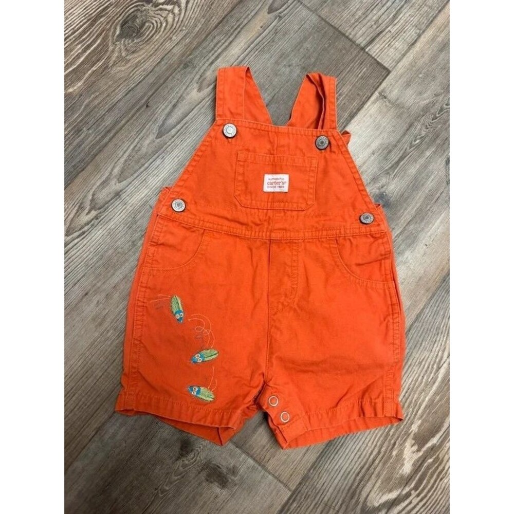 vintage Carter's x Eric Carle embroidered bug shortalls (overalls)